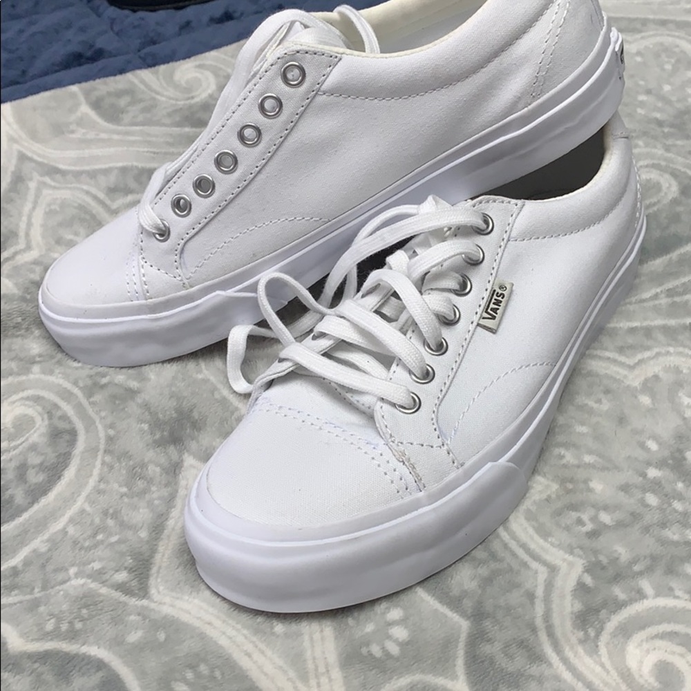 White low top vans